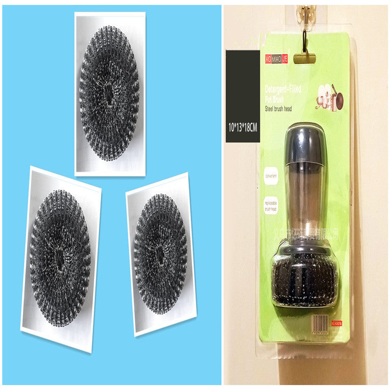 Soap Dispensing Palm Brush Cleaner